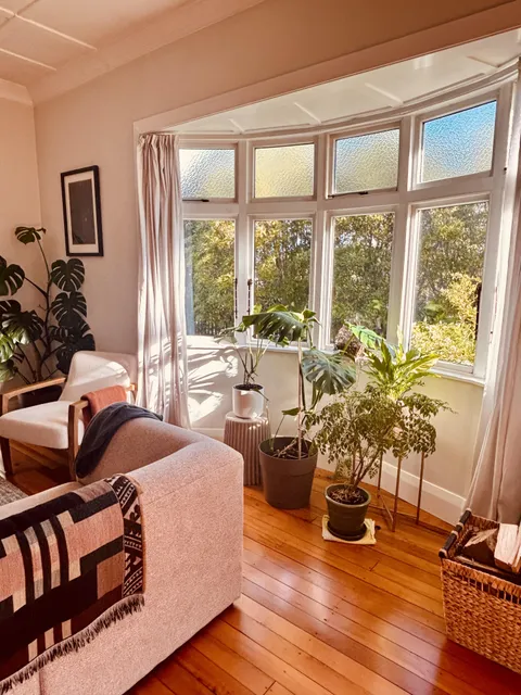 Warm spring sun in my bay window today