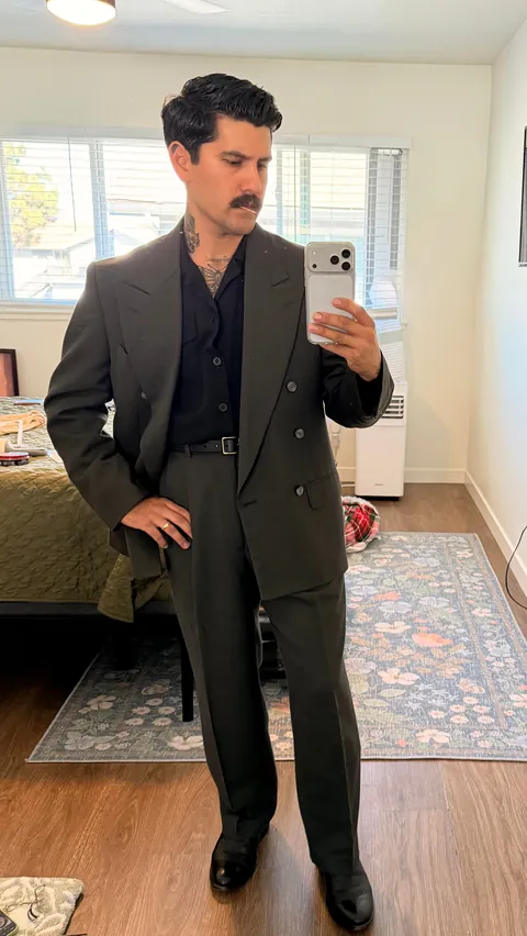Vintage suit and dress from eBay- Wife and I finally had an excuse to dress up!