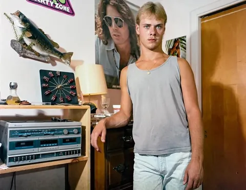 Teenagers in their rooms, 1980s–90s.