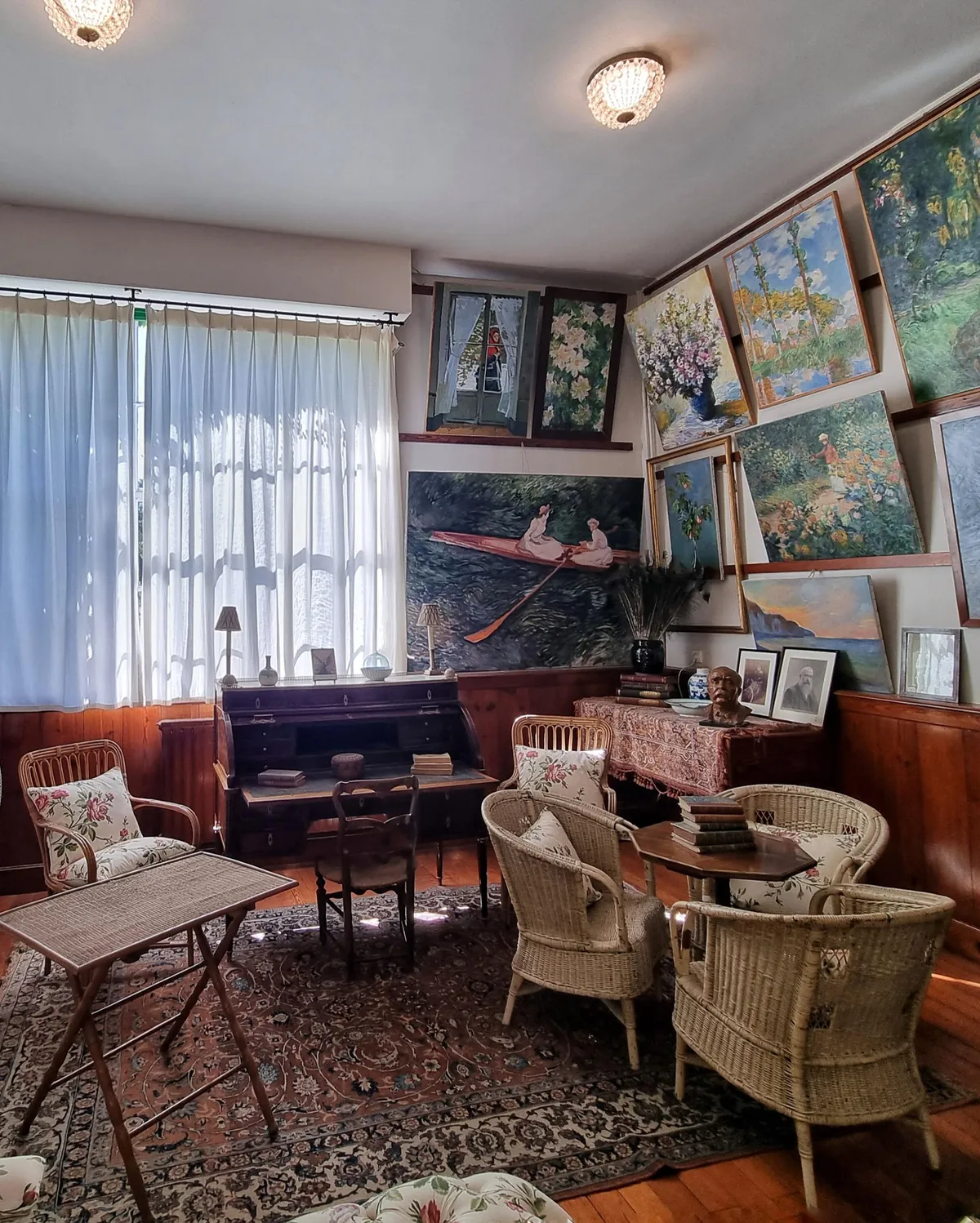 Claude Monet's living room/studio at his Giverny house