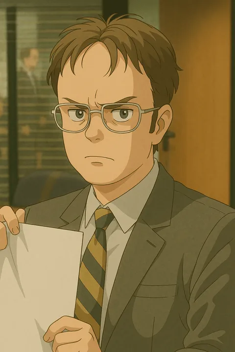 The Office in Studio Ghibli Style