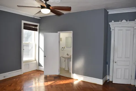 It took a year, but the living room, office, bedroom, and bathroom are all done.