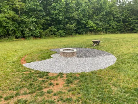 DIY fire pit; hand tools only.