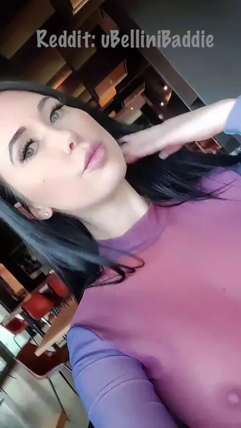 I was really nervous about going braless in my new top, I felt like I was flaunting my boobs to everyone on my way here, I was getting so many side eyes