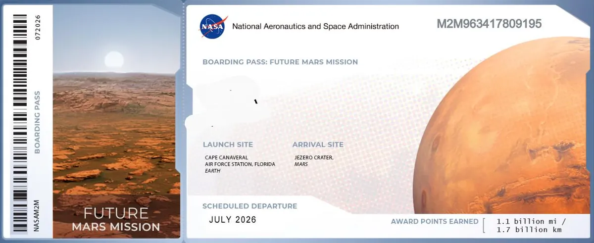 Does anyone remember this boarding pass to Mars?