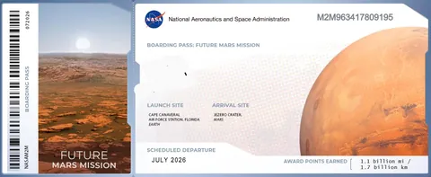 Does anyone remember this boarding pass to Mars?