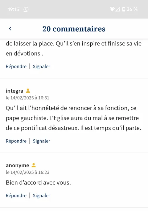 La charité chrétienne à l'oeuvre dans les commentaires du Figaro