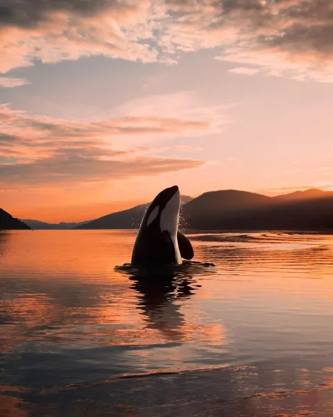 🔥 Killer whale spyhopping out of the water, Norway 🔥