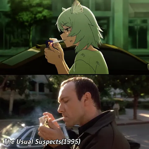 Some of the movie references used in the Chainsmoker Cat OP