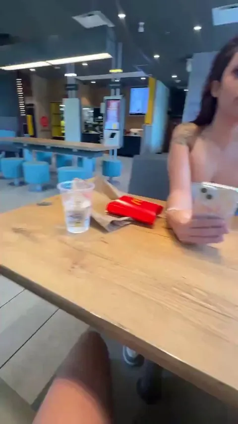 So desperate to goon, she does it in public