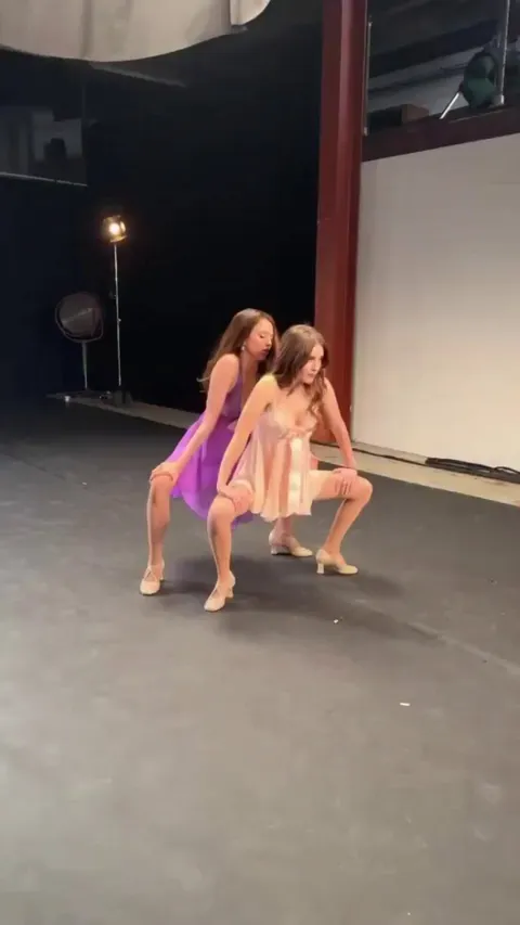Margaret Qualley dancing with Talia Ryder