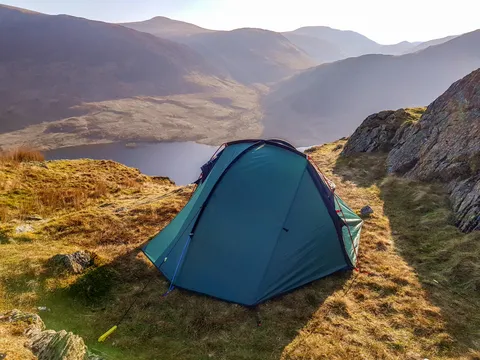 Who needs a 5 star hotel when you can look up and see a thousand stars? My home for the night overlooking Crummock Water in England's Lake District National Park.