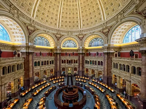 Main reading room at Library of Congress, Washington DC