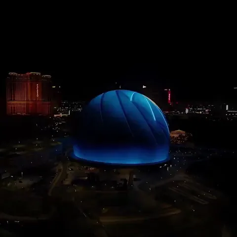 Bitcoin logo displayed on the Las Vegas Sphere 👀
