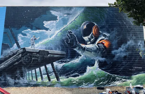 I was given the opportunity to paint my first ever mural and this is the result!