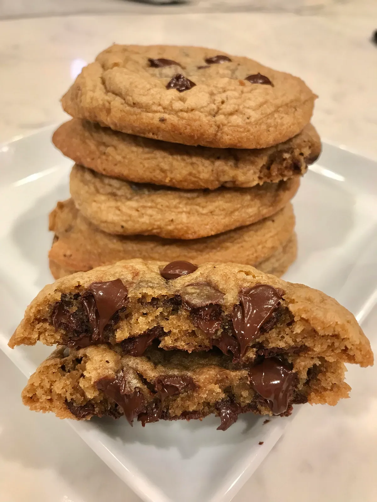 [Homemade] soft and chewy chocolate chip cookies.