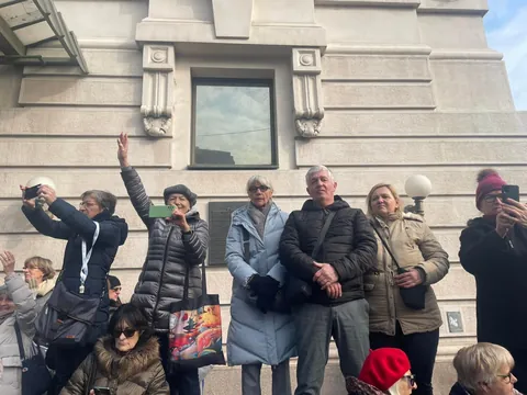 Pensioners gathered this morning in Belgrade to express support for students, with slogans such as "Granny has woken up"; "The boomers are with you"; and many other quirky lines