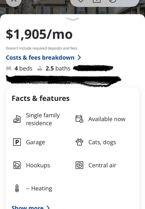 Rent was $1950. They bumped to $2200. We moved. Now it’s listed as this
