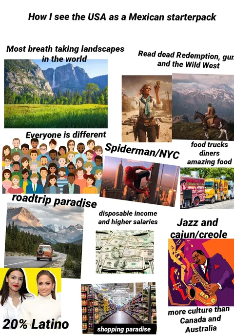 How I see the USA as a Mexican starter pack