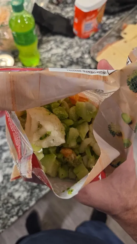 Thought i bought broccoli... apparently Kroger had other plans...