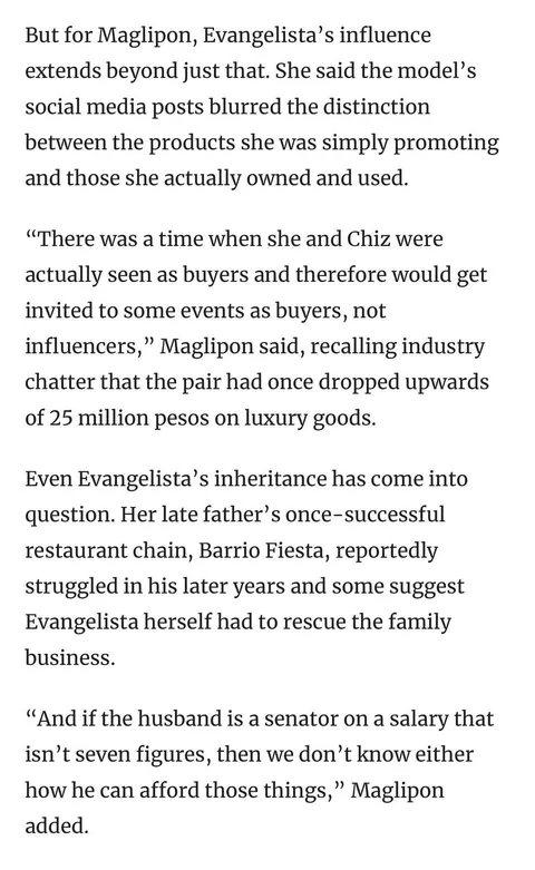 Heart Evangelista on South China Morning Post