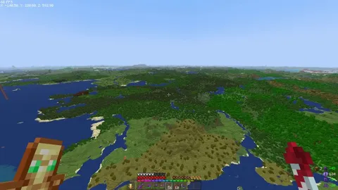 Minecraft with 1024 chunk render distance