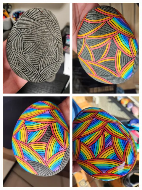 I painted a Rainbow Rock