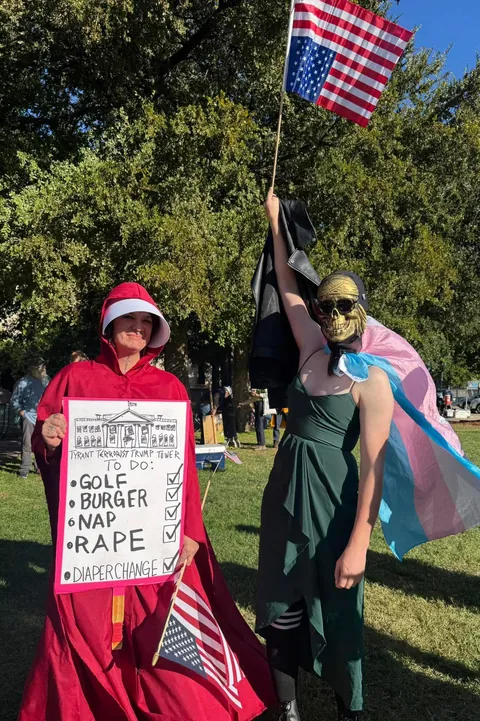 At the protest in Amarillo, TX