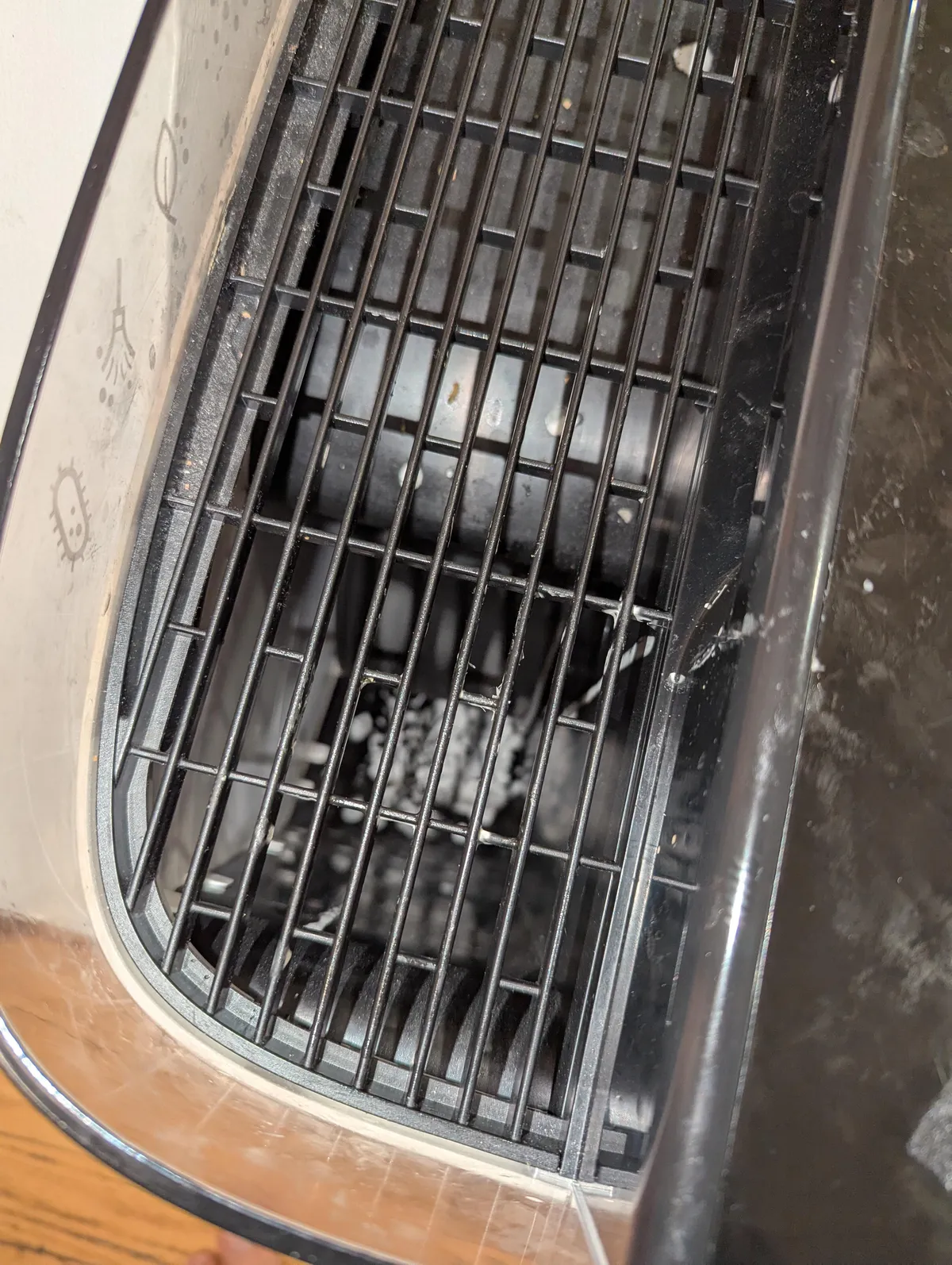 My kid poured yogurt into the air purifier.