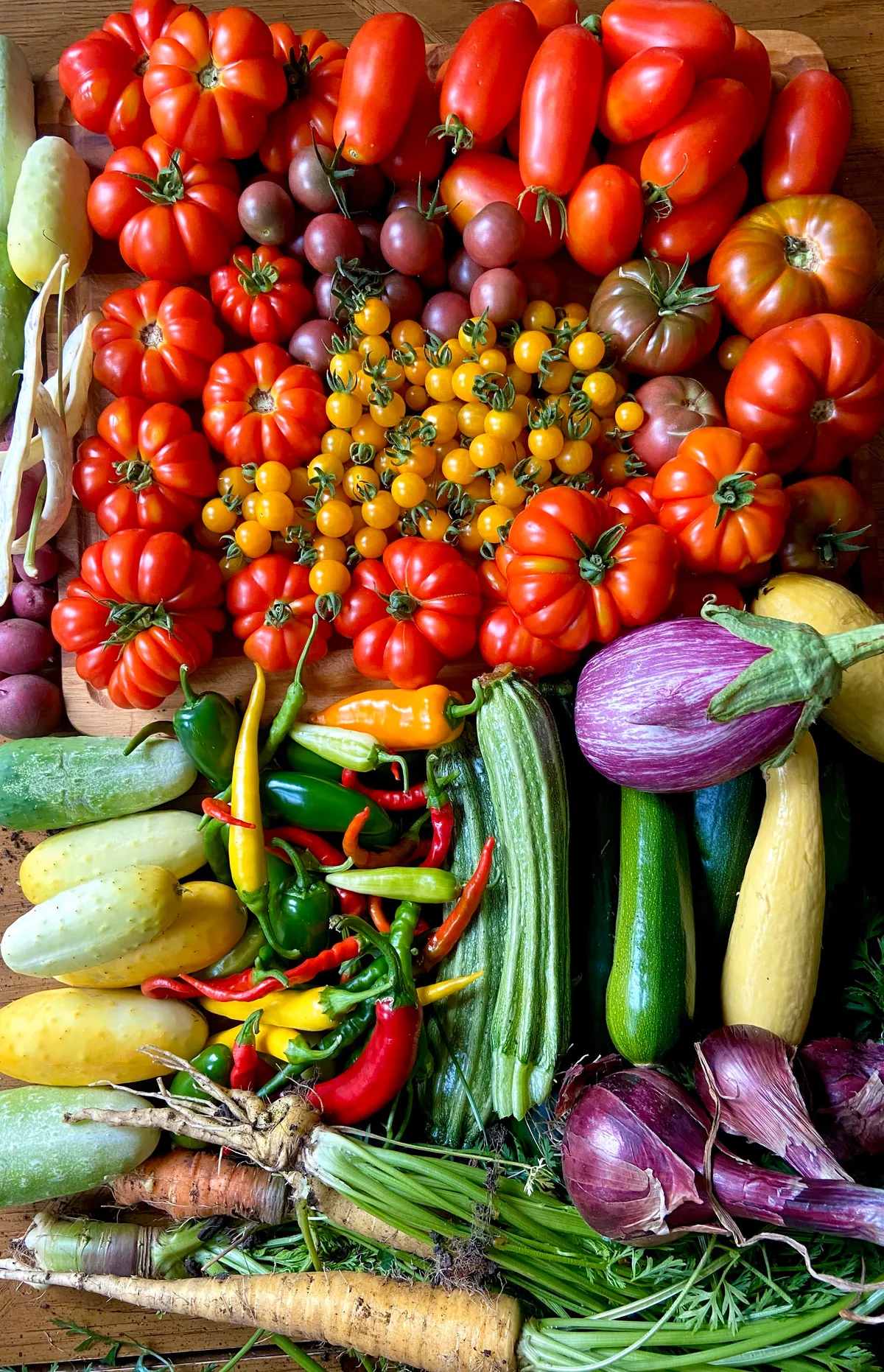 We worked our absolute butts off for 5 years to get to the point that we could get harvests like this. Time to look up recipes!