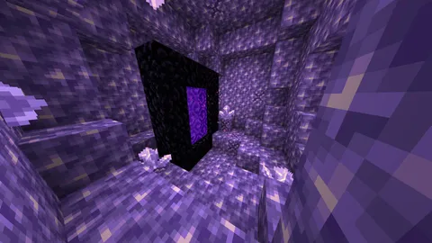 Nether portal in sealed amethyst