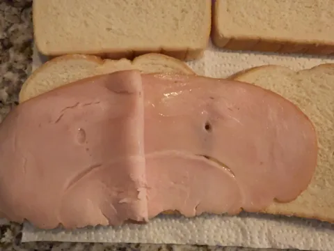 Sandwich I was making looks like a blobfish