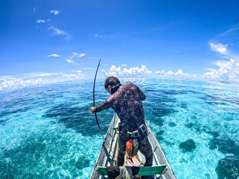 I returned to New Guinea, to a very remote atoll for a month long trip, living off the ocean.