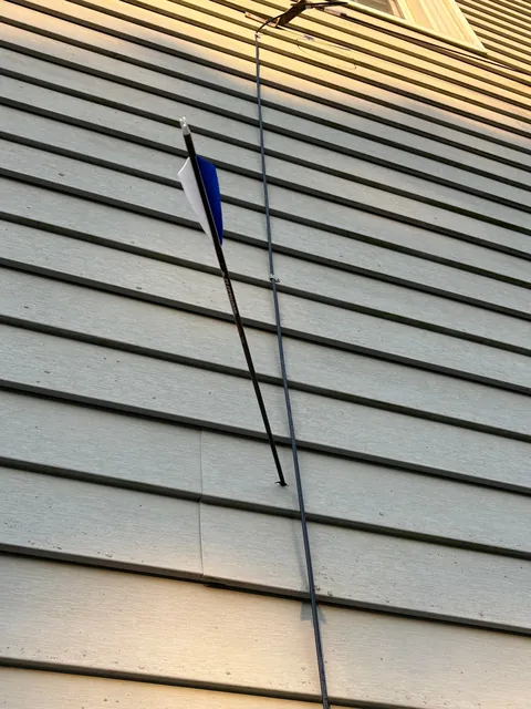 Someone shot my house with an arrow last night.