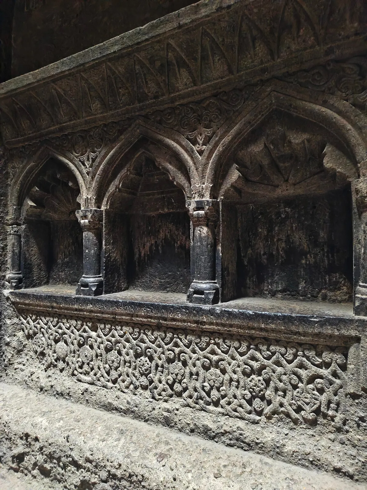 Geghard Monastery, partially carved into the rock. Armenia.