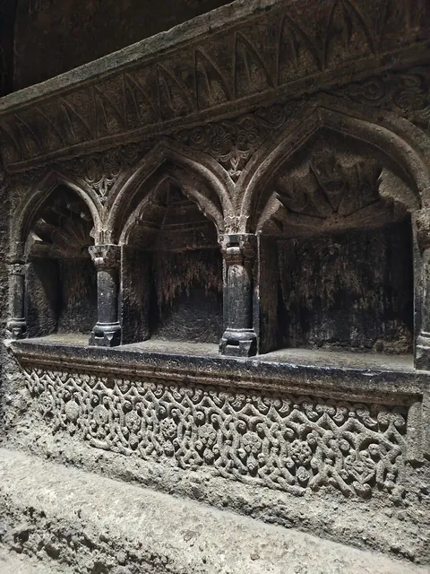 Geghard Monastery, partially carved into the rock. Armenia.