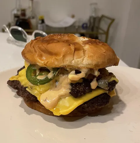 [Homemade] Jalapeño cheeseburger