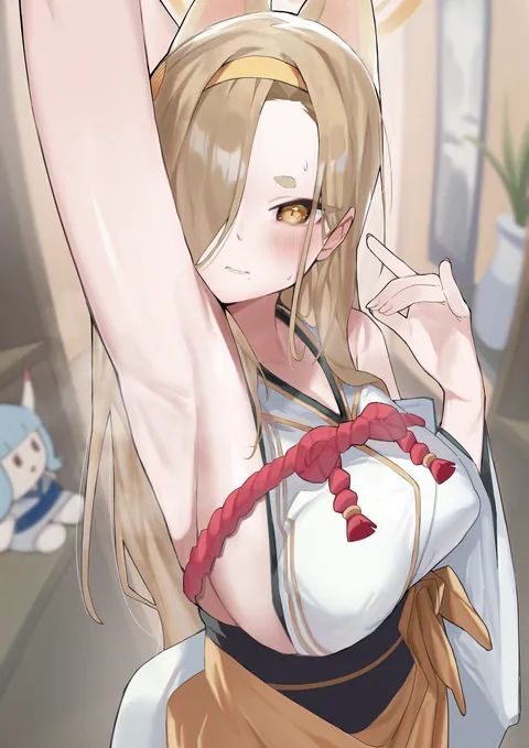 Kaho's pits emitting pheromones [Blue Archive]