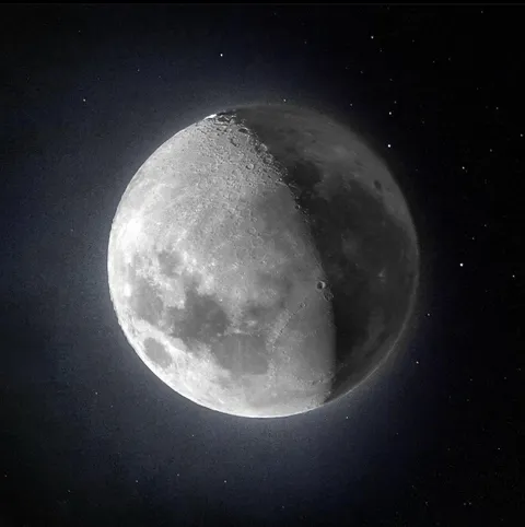 Captured the moon using a telescope I made.