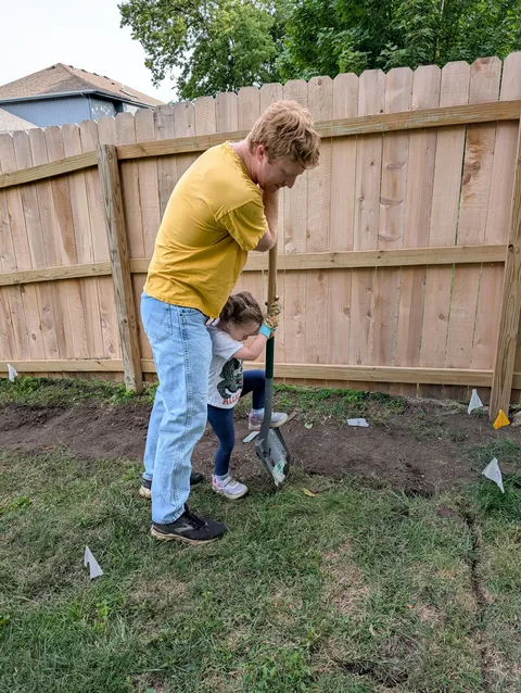 New Garden is Built, and Garlic is Planted!