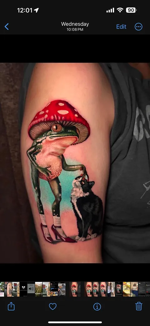 My little frog baby and her kitty