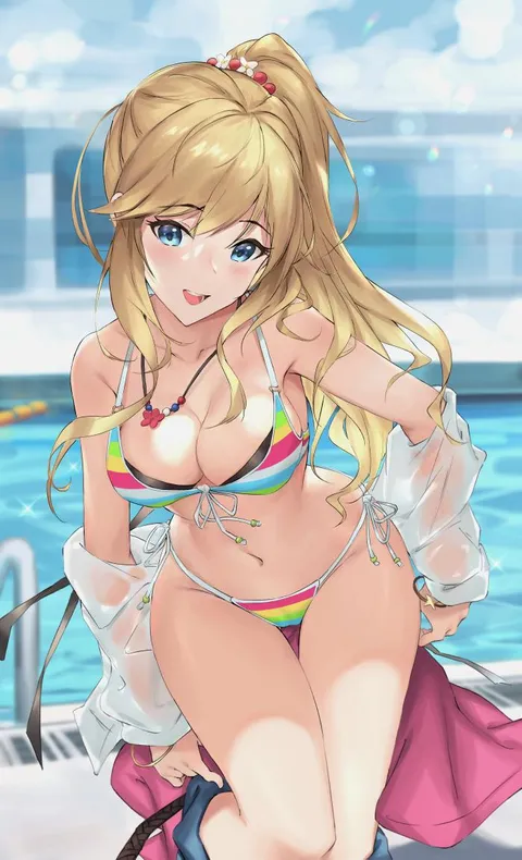 Yui's rainbow bikini