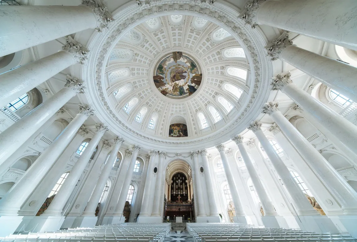The Neoclassical dome of St. Blasius in St. Blasien, Germany.