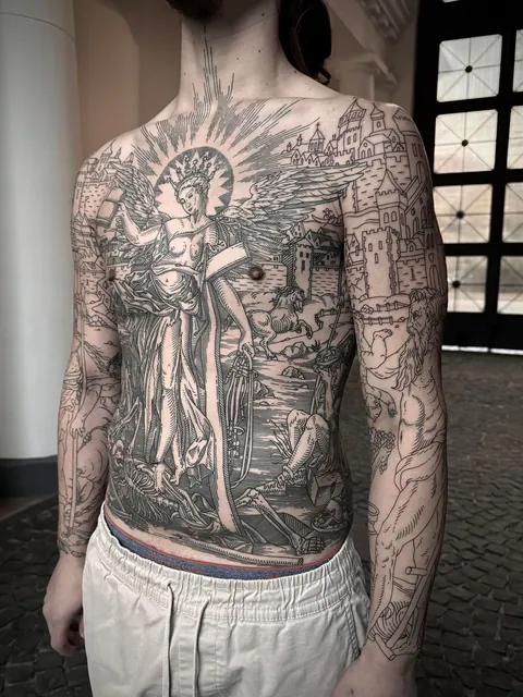 Full body suit in progress by me (Ivan Zagusta), Zaraza tattoo shop, Warsaw PL