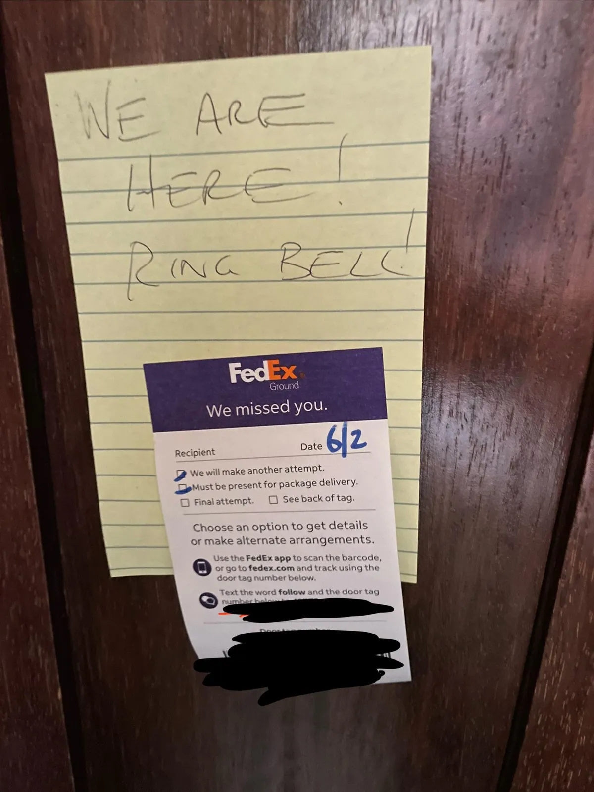 Sometimes I feel like some FedEx drivers just do this kind of stuff because they think it’s funny