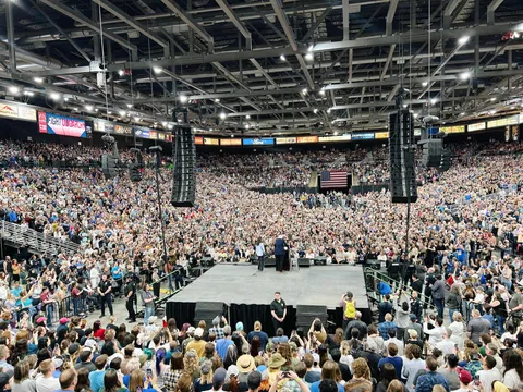 Bernie &amp; AOC turnout in Nampa Idaho tonight!