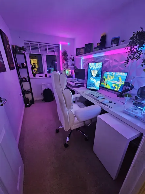 Rate my dual set up gaming room. This is where I escape the kids and the outside work.