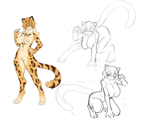 What do you think of this Jaguar girl design? (Akna from Mana Quest) 