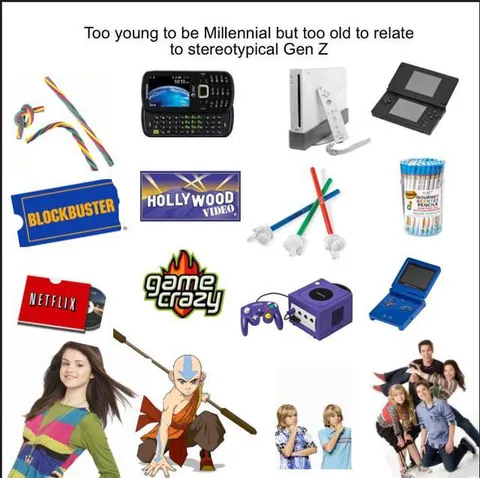 Too young to be Millennial but too old to relate to stereotypical Gen Z starter pack