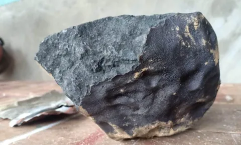 A meteorite punched a hole in his roof and was sold for a fortune